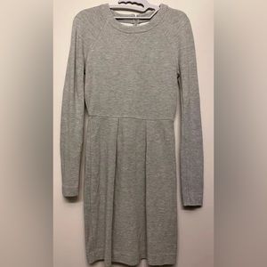Madewell Waist-Defined Gray Sweatshirt Dress XS